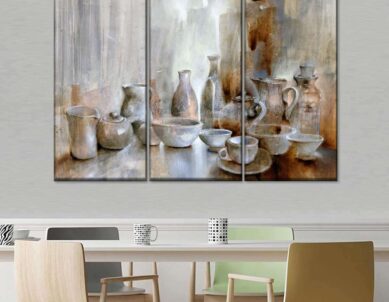 Still Life Coffee Time Graphic Panel Canvas Wall Art